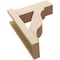 Ekena Millwork 6-in W x 16-in D x 20-in H Funston Block Rough Cedar Woodgrain TimberThane Outlooker, Primed Tan OUTUR060X16X20FST44RCPR - alternate 4